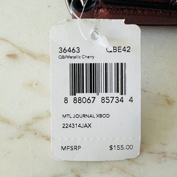 COACH Metallic Cherry Leather Multiple Journal Pop Out Pouch Crossbody Bag - Picture 14 of 15